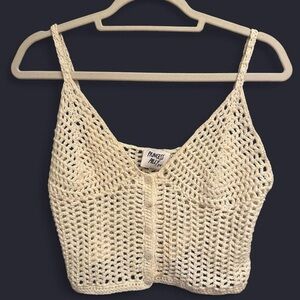 Princess Polly Cream Crochet Camisole